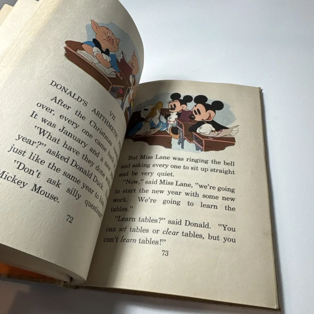 VTG 1939 1st Edition Walt Disney School Days IN DISNEYVILLE‎ Hardcover Kids Book